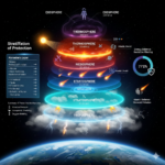 the protective atmosphere. It is multilayered. Protect earth from hazardous external material