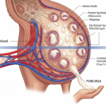 milk transformation between excretions and blood